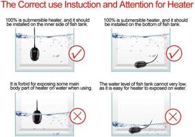 img 1 attached to 🐠 FREESEA Submersible Aquarium Heater: 50W/75W/100W with LED Temperature Display