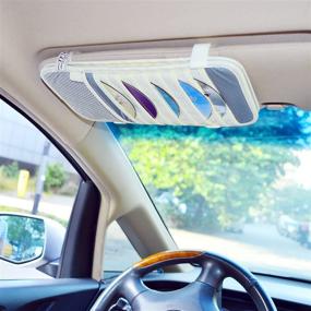 img 3 attached to 🚗 TFY Car Visor Organizer: Triple-Layer Beige CD/DVD Storage Holder - Streamline Your Car Organization