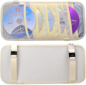 img 2 attached to 🚗 TFY Car Visor Organizer: Triple-Layer Beige CD/DVD Storage Holder - Streamline Your Car Organization