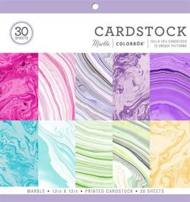 img 2 attached to 📒 Colorbok 71876B Cardstock Paper Pad Marble | High-Quality 12" x 12" Crafting Paper