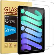 📱 sparin 2-pack ipad mini 6 screen protector (6th gen 2021) 8.3 inch - tempered glass, compatible with apple pencil, 9h hardness, high definition logo
