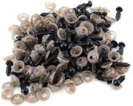 🔴 100 pcs 6mm black plastic safety eyes and noses kit - small doll eyes for teddy bear puppet plushies, diy crafts making - includes 100 washers - 6 9 12mm sizes available logo