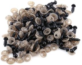 img 4 attached to 🔴 100 Pcs 6mm Black Plastic Safety Eyes and Noses Kit - Small Doll Eyes for Teddy Bear Puppet Plushies, DIY Crafts Making - Includes 100 Washers - 6 9 12mm Sizes Available