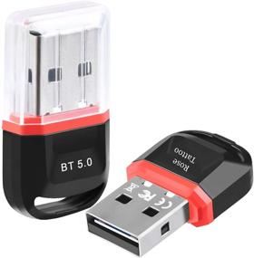 img 4 attached to 🔌 Enhanced USB Bluetooth Adapter Dongle for PC: 5.0 Wireless Transmitter Receiver, Support Windows 10/8/8.1/7, Laptop, Desktop, Stereo Music, Skype Calls, Keyboard and Mouse