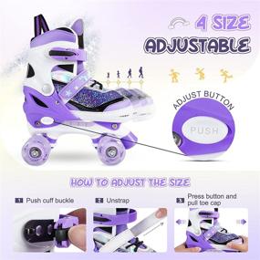 img 3 attached to 🌟 Truwheelz Roller Skates: Adjustable Girls' Sequin Skates with Light-Up Wheels