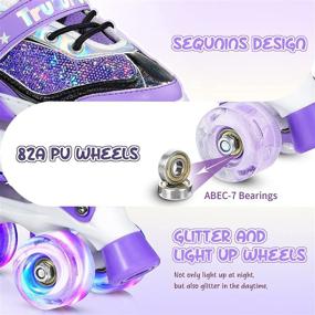 img 1 attached to 🌟 Truwheelz Roller Skates: Adjustable Girls' Sequin Skates with Light-Up Wheels