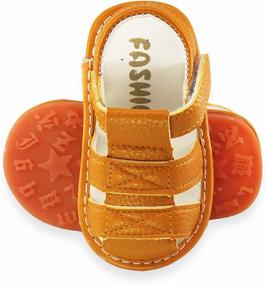 img 2 attached to Squeaky Sandals Premium Closed Toe Non Slip Boys' Shoes in Sandals