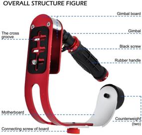 img 3 attached to 🎥 AFUNTA Pro Handheld Video Stabilizer: Enhanced Stability for GoPro, Cannon, Nikon, Sony Cameras & More - Red/Silver/Black