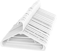 👚 sharpty plastic hangers: 60 pack of white clothing hangers for everyday standard use логотип