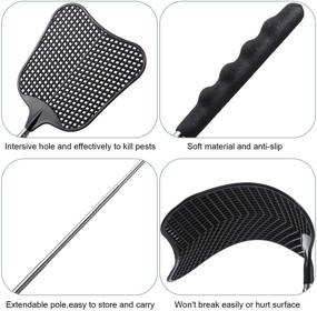 img 2 attached to 🪰 Convenient Telescopic Fly Swatters - 4-Piece Set for Indoor, Outdoor, Classroom, Home, and Office Use
