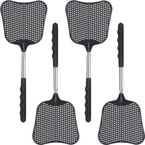 img 4 attached to 🪰 Convenient Telescopic Fly Swatters - 4-Piece Set for Indoor, Outdoor, Classroom, Home, and Office Use