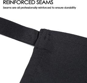 img 1 attached to 👨 SONGXIN Server Aprons: Multifunctional Waist Apron with 3 Deep Pockets - Ideal for Waiters & Waitresses