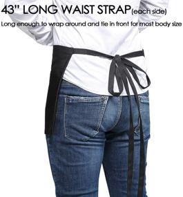 img 2 attached to 👨 SONGXIN Server Aprons: Multifunctional Waist Apron with 3 Deep Pockets - Ideal for Waiters & Waitresses