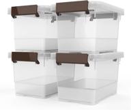 storage stackable organizer latching handle logo