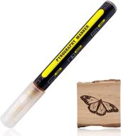 🔥 chemical wood-burning marker pen - diy wood painting tool, replacing wood burning iron, easy to use - fine tip wood burner tool (black) logo