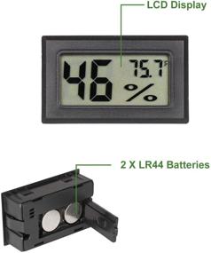 img 3 attached to 🌡️ Qooltek Mini Digital Hygrometer Thermometer: Precise Indoor Humidity Monitor for Cars, Incubators, and Pet Climates