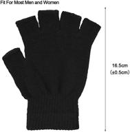 🧤 warm and cozy menoly winter finger stretchy fingerless gloves for men logo