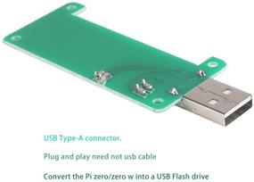 img 3 attached to 🍓 Raspberry Pi Zero W USB-A Addon Board V1.1: Plug and Play with Full Sized USB Type-A Connector and Protective Case (Deep Green)