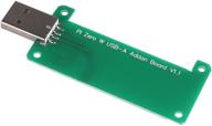 🍓 raspberry pi zero w usb-a addon board v1.1: plug and play with full sized usb type-a connector and protective case (deep green) logo