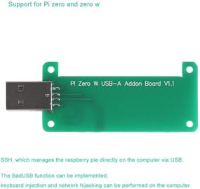 img 2 attached to 🍓 Raspberry Pi Zero W USB-A Addon Board V1.1: Plug and Play with Full Sized USB Type-A Connector and Protective Case (Deep Green)