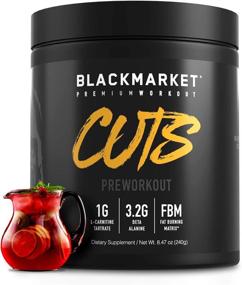 img 4 attached to 🏋️ BLACKMARKET CUTS Thermogenic Pre Workout: Fruit Punch Flavor & Energizing Preworkout Drink for Both Men and Women - 30 Servings