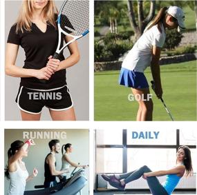 img 1 attached to 👚 Stylish Women's Tennis Shirts: V-Neck, Short Sleeves, Golf Top Tee