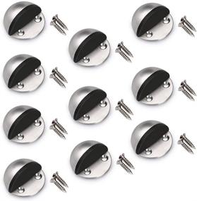 img 4 attached to 🚪 Sumnacon Floor Door Stopper: 10 Pcs Stainless Steel with Rubber Bumper - Heavy Duty Safety Doorstop for Home & Commercial Use, Floor Mounted with Hardware Screws