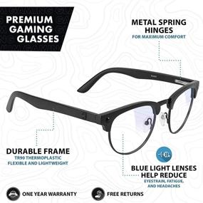 img 1 attached to 👓 GLASSY Morrison Premium Blue Light Blocking Glasses: Relieve Eyestrain and Fatigue from Computer and Gaming