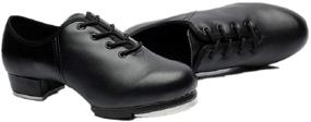 img 2 attached to 👞 BeiBestCoat Beginner Tap Dance Shoes - Jazz Tap Dancing Shoes for Girls and Boys (Toddler, Little Kid)