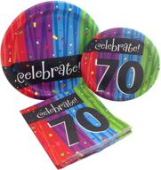 🎉 70th birthday bash essentials: party bundle with plates & napkins for 8 guests logo