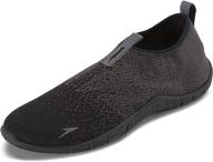 👟 speedo men's athletic water shoes: sleek black performance footwear for active men logo
