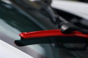 img 1 attached to 🧹 Clix Wipers - Red Carbon Fiber Automotive Windshield Wiper Blades - Universal Clip On Replacement - All-Weather - Single Blade - 26 Inch