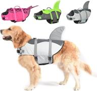 shark dog life jacket - small medium large pet puppy life vest for water safety at pool, beach, boating - saver swimsuit preserver логотип