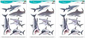 img 1 attached to 🦈 Colorful Beistle Shark Peel 'N Place Sheets – Perfect for Party Decorations!