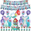 mermaid birthday decorations balloons supplies logo
