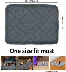 img 3 attached to Highly Absorbent 4 Layer Guinea Pig Fleece Cage Liner, Rabbit Bedding, Washable Puppy 🐹 Pee Pad with Soft Surface and Anti-Slip Bottom - Cage Accessories for Enhanced Performance and Convenience