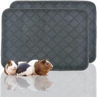 highly absorbent 4 layer guinea pig fleece cage liner, rabbit bedding, washable puppy 🐹 pee pad with soft surface and anti-slip bottom - cage accessories for enhanced performance and convenience logo