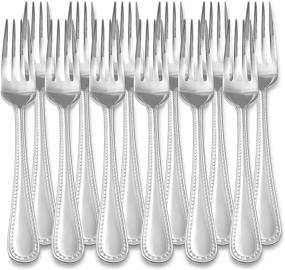 img 1 attached to AmazonBasics Stainless Kitchen Dinner Pearled