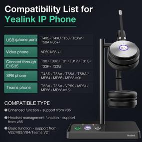 img 2 attached to 🎧 Yealink WH62 Dual Wireless Headset with Microphone - Teams Certified for PC, Mac, Office Telephone, IP VoIP Phones (Microsoft Optimized)