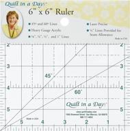 📐 quilt in a day 6x6 ruler: your perfect patchwork partner logo