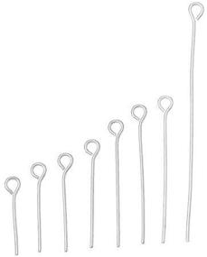 img 2 attached to 💍 800 PC Silver Plated Eye Pins Findings Head Pins - Ideal for DIY Jewelry Making!