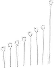 img 4 attached to 💍 800 PC Silver Plated Eye Pins Findings Head Pins - Ideal for DIY Jewelry Making!