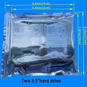 img 3 attached to 📦 Daarcin 40pcs Anti-Static Resealable Bags in 4 Sizes - 8.26x9.45 (21x24cm) with Labels for Hard Drive HDD and Electronic Devices