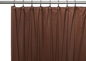 img 1 attached to 🛁 Carnation Home Fashions 3-Gauge Vinyl Shower Curtain Liner with Metal Grommets, Brown, 72" X 72" - Durable and Stylish Bathroom Essential