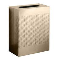 🗑️ rubbermaid commercial silhouette designer wastebasket: 40-gallon, rectangular, desert pearl - fgsr18erbdp logo