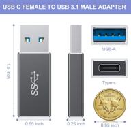 🔌 адаптер usb c female высокой скорости к usb 3.0 male 2 шт. для зарядки magsafe, iphone 11 12 13 max, ipad 8 8-го 9 9-го mini 6 6-го поколения pro 2021, samsung galaxy s21, z fold flip - 5gbps gen 1 тип a кабельный коннектор. логотип