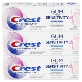 img 3 attached to 🦷 Crest Pro-Health Gum and Sensitivity Toothpaste - Gentle Cleaning for Sensitive Teeth (Pack of 3, 4.1 oz)