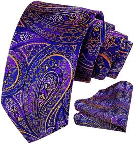 img 4 attached to 👔 Timeless Style: Paisley Handkerchief Classic Necktie for Business Men's Accessories
