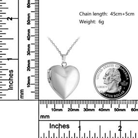 img 3 attached to Polished Love Heart Locket Necklace: A Perfect Birthday Gift to Hold Pictures