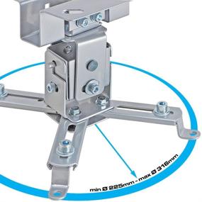 img 1 attached to 📽️ Универсальное потолочное крепление для проектора Cmple - наклон, регулируемые ножки - максимальная нагрузка 44 фунта - серебристый